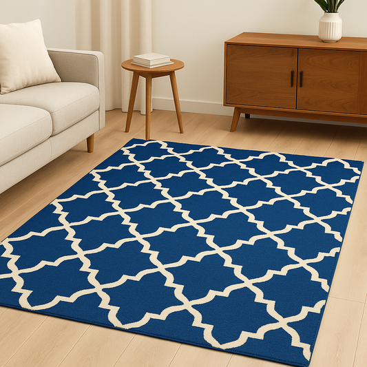 The Blue & White Geometry (135*195 CM)